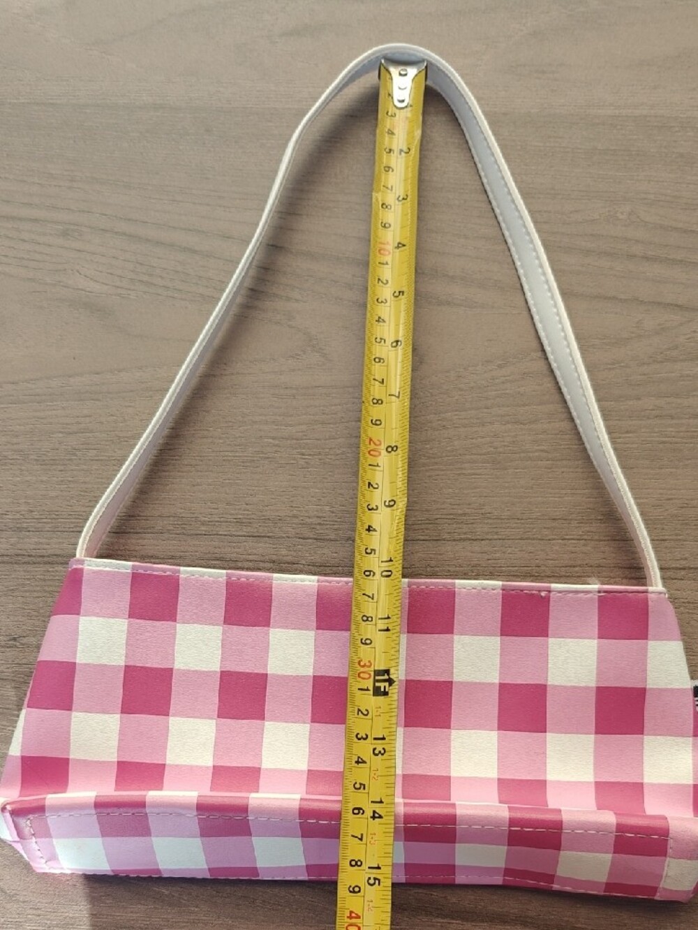 Vintage Y2K Paul Frank Pink Gingham Checkered Shoulder Bag Julius Monkey - Picture 9 of 16